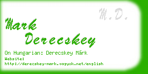 mark derecskey business card